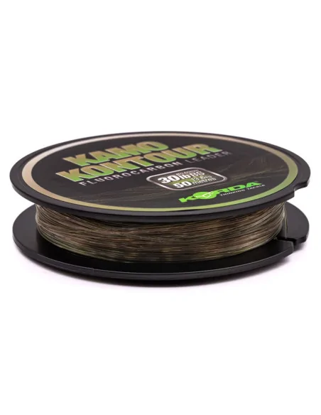 Korda Kamo Kontour 0,60mm 30lb 13,5kg 50m Fast Sinking Fluorocarbon Schlagschnur-Vorfachmaterial & Montage-Zubehör-JJ-Fishing
