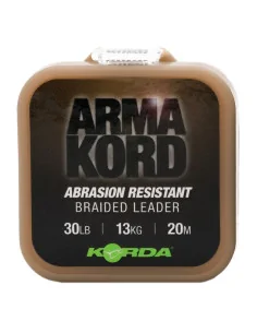 Korda Arma Kord 30lb 13kg 20m braun Vorfachmaterial Braided Leader-Leader & Leadcore-JJ-Fishing