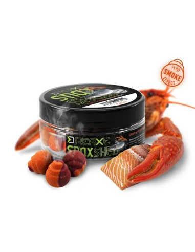 Delphin D SNAX SHELL Wafter Lachs & Krebs 10mm 30g Balanced Smoke Effect Method Feeder Hochintensive Angelköder-M.F. Wafter-J...