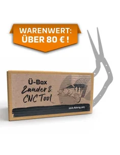 Zeck Fishing Ü-Box Zander & CNC Tool Überraschungs Box Zander Angeln Gesamtwert 80€