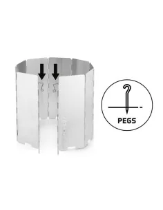 Stove Wind Guard Delphin WindWALLDelphin WindWALL 75x25cm 9 Lamellen Kocher-Windschutz Camping Kocher Schutz-Outdoor Cooking-... 2