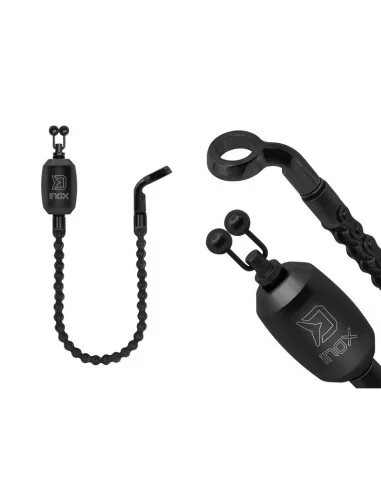 Delphin INOX Black Bissanzeiger mit Hängekette Edelstahl-Bissanzeiger & Bobbins-JJ-Fishing