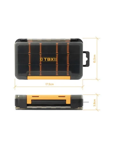Delphin TBX Duo 175-15P EVA 175x105x38mm Kunstköderbox Tackle Box Predator Raubfisch Box-Tackle Boxen-JJ-Fishing