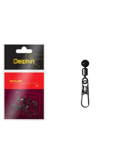 Delphin FDR Glider 5 Stück Feeder Futterkorb Befestigung Rolling Swivel-Endtackle-JJ-Fishing