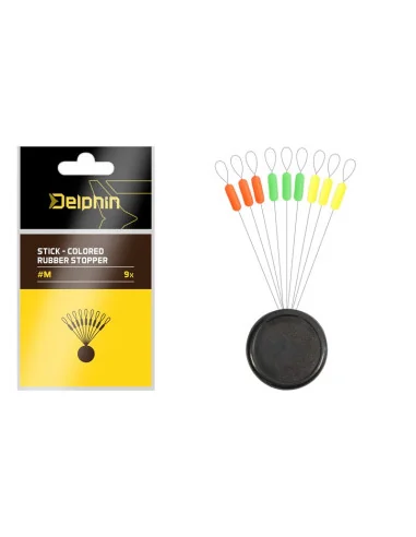 Delphin Rubber Stopper M Multi Collor Posenstopper Gummistopper Schwimmer Angeln-Stopper & Baitscrews-JJ-Fishing