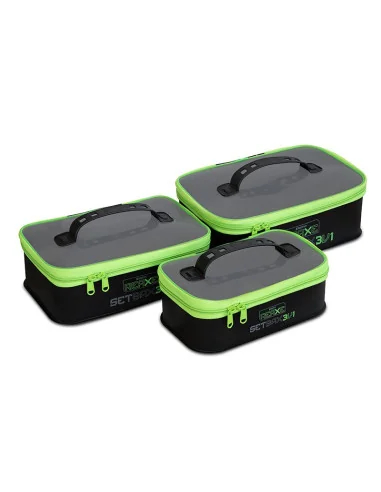 Delphin REAXE SetBAX 3in1 EVA Angeltaschen Sortiment Method Feeder Tackle Bag