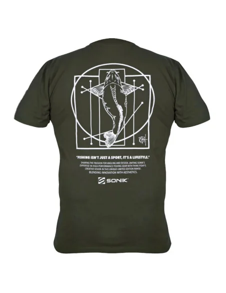 Sonik Think Fishy Carp T-Shirt M Premium Angelgewand-Hoodie, Shirts, Jacken & Co-JJ-Fishing