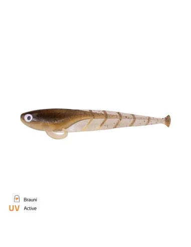 Zeck Fishing Quappie Brauni 12cm 7,3g 3 Stück Innovation von Sebastian Hänel Gummiköder Zander Barsch Spinnfischen-Gummifisch...