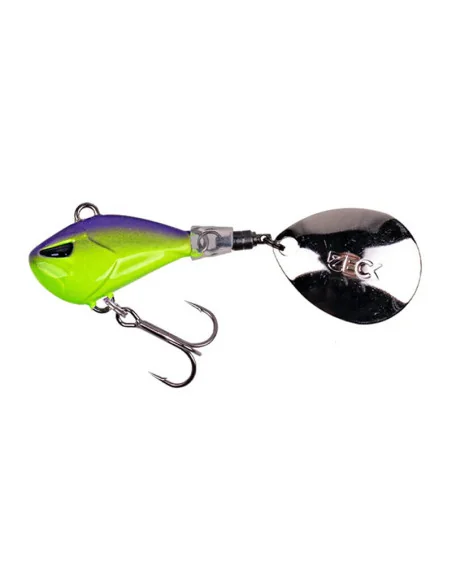 Zeck Fishing Rogue Runner 20g Purple Chartreuse Jig Spinner Long Distance Starke Druckwelle Extra Vibration Spinnfischen-Turn...