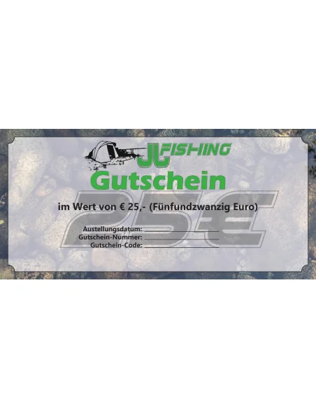25€ JJ-Fishing Geschenk Gutschein Weihnachtsgeschenk-Gutscheine-JJ-Fishing