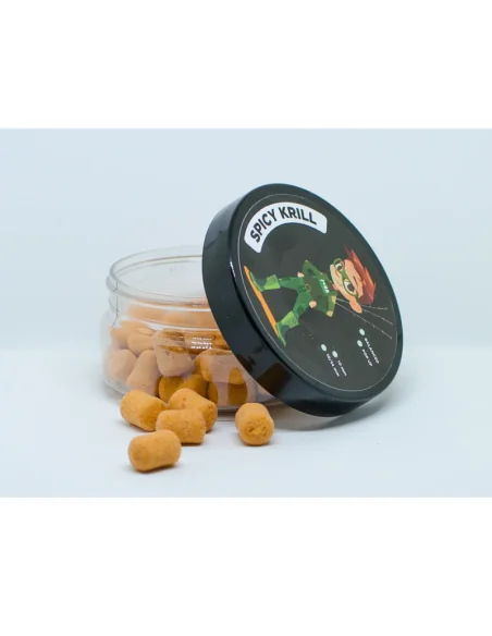 Boilie Academy Pop Up Spicy Krill 10-14mm Dumbell Auftreibende Köder-Köder-JJ-Fishing