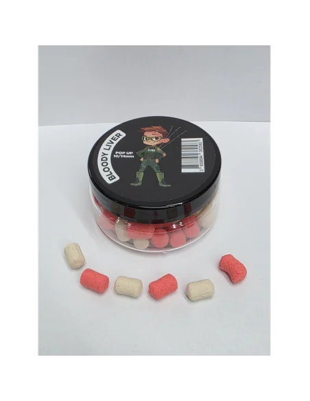 Boilie Academy Pop Up Bloody Liver 10-14mm Dumbll Auftreibende Köder-Köder-JJ-Fishing