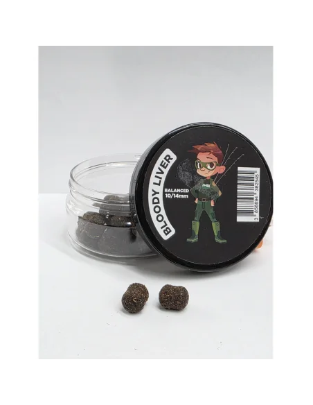 Boilie Academy Balanced 10-14mm Dumbell Bloody Liver Wafter Hookbaits Method Feeder-Hookbaits-JJ-Fishing