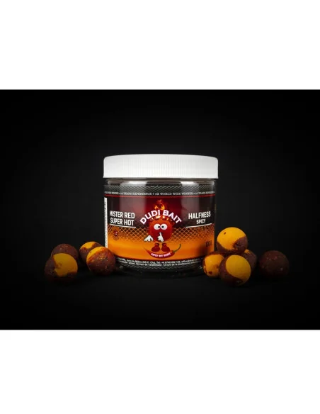 Dudi Bait Mister Red Super Hot Halfness Spicy 50/50 16mm Hook Baits Hakenköder 4x World Winner