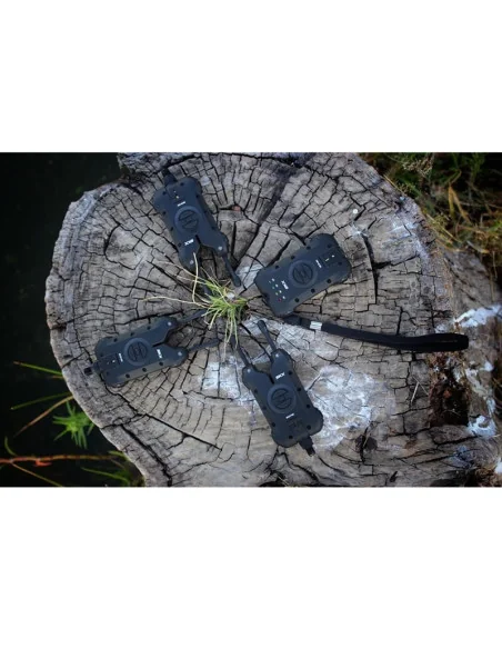 Sonik SKX 3+1 ALARM + BIVVY LAMP Bissanzeiger Set mit Bivvy Light und Transportkoffer-Bissanzeiger & Bobbins-JJ-Fishing