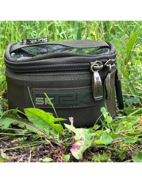 Sonik SK-TEK Camo ACCESSORY POUCH SMALL Clear Top Angeltasche End Tackle Bag