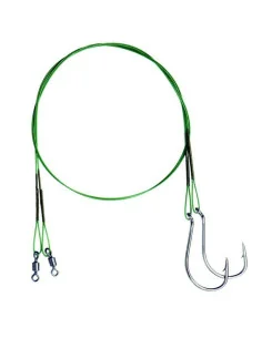 Mivardi Predator Köderfischsystem Stahlvorfach 12Kg mit Haken und Wirbel Hecht Montage-Endtackle-JJ-Fishing