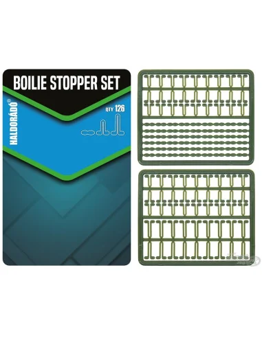 Haldorado Boilie Stopper Set 3 Größen Pellet Stopps Grün-Endtackle-JJ-Fishing
