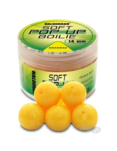 Haldorado Super Soft Ananas Pop Up 14mm Boilies Method Feeder Angelköder Fake Köder