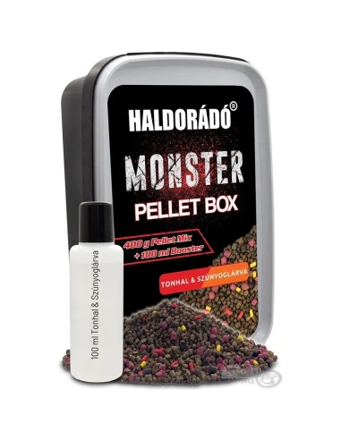 Haldorado MONSTER Pellet Box Tuna & Bloodworm inkl. Liquid Profi Edition-Köder-JJ-Fishing