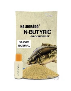Haldorado N-Butyric Acid Natur Groundbait 800g + 50ml Liquid Staubfutter Extra Intensiv