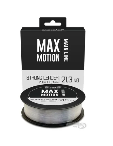 Haldorado MAX MOTION Strong Leader 0,55 mm 200m Schlagschnur Durchsichtig Monofile Angelschnur