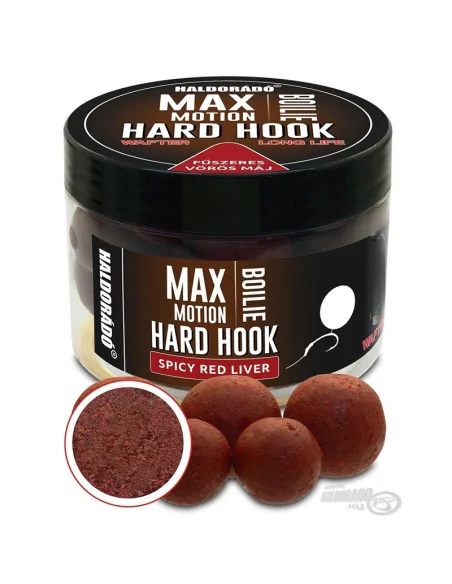 Haldorado MAX MOTION Wafter Spicy Red Liver 16 & 20mm Hookbaits Hard Hakenköder-Köder-JJ-Fishing