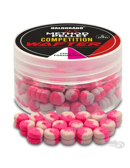 Haldorado 4S COMPETITION Chilli & Knoblauch Method 5mm Wafer Bicolor Wettkampf Feeder Köder