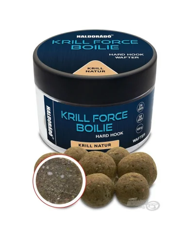 Haldorado Krill Force Krill Natur Wafter 24&30mm Hard Hook Hookbaits Boilies-Köder-JJ-Fishing