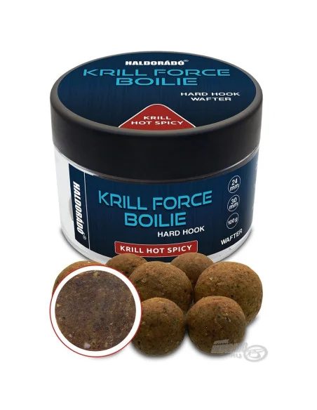 HALDORÁDÓ Krill Force Boilie Hard Hook Wafter - Krill Indian Spice