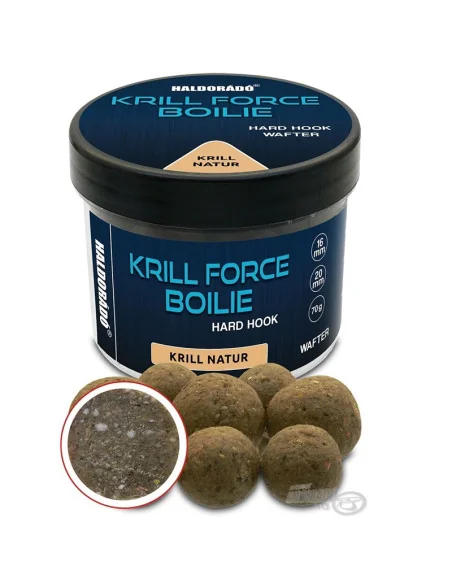 Haldorado Krill Force Krill Natur Wafter 16&20mm Hard Hook Hookbaits Boilies-Köder-JJ-Fishing