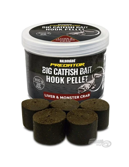 Haldorado Catfish Bait Liver & Monster Crab Hook Pellets 28mm Hakenköder Wels-Wels Köder-JJ-Fishing
