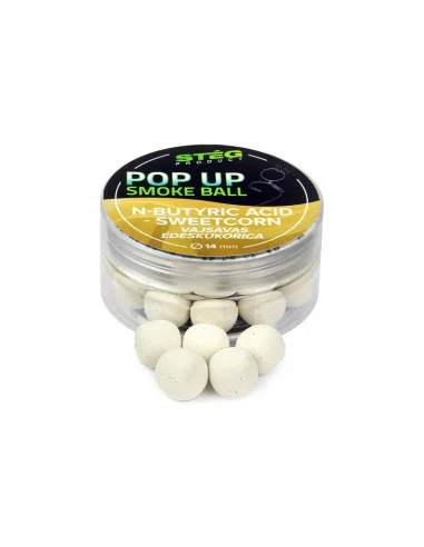 Steg Pop Up 14mm N-Butytic Acid Smoke Ball 25g Extra Intensiv-Pop Up´s-JJ-Fishing