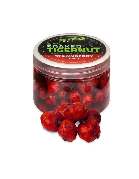 Steg Dipped Tigernuts Erdbeere 130g Eingelegte Tiegernüsse Extrem Intensiev-Köder-JJ-Fishing