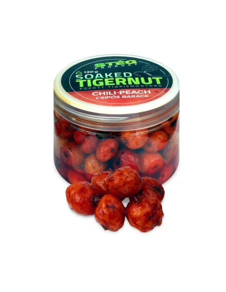 Steg Dipped Tigernuts Chili Peach 130g Eingelegte Tiegernüsse Extrem Intensiev-Köder-JJ-Fishing