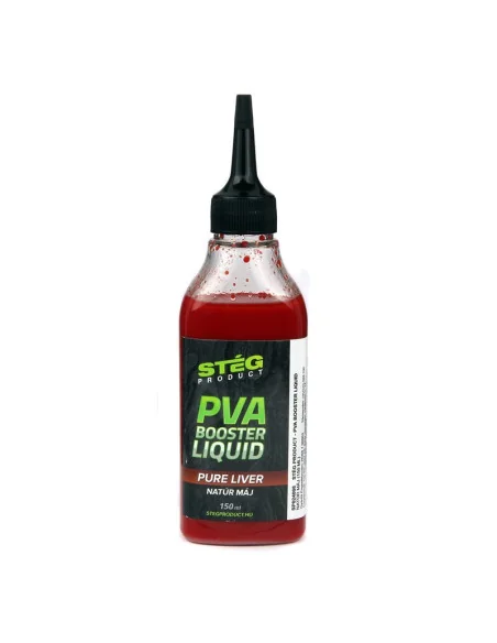 Steg PVA Booster Liquid Pure Liver 150ml PVA Friendly Method Feeder Turbo-Köder-JJ-Fishing