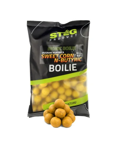 Steg Bionic Boilies Sweet Corn & N-Butyric Acid 20mm 800g Wettkampf Boilies-Köder-JJ-Fishing