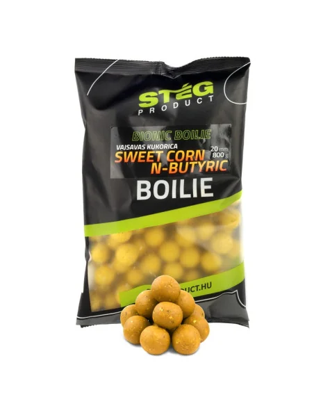 Steg Bionic Boilies Sweet Corn & N-Butyric Acid 20mm 800g Wettkampf Boilies-Köder-JJ-Fishing