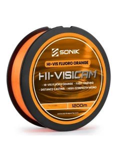 Sonik HI-VISICAM 15LB 0,31mm 1200m Orange Angelschnur Main Line