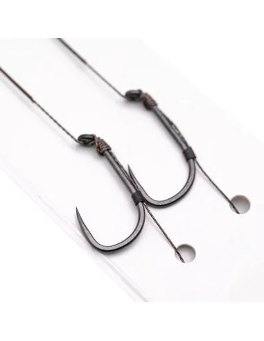 Korda Basix Hair Rig Wide Gape Size 6 18lb 2 Stück Angelvorfächer-Vorfächer-JJ-Fishing
