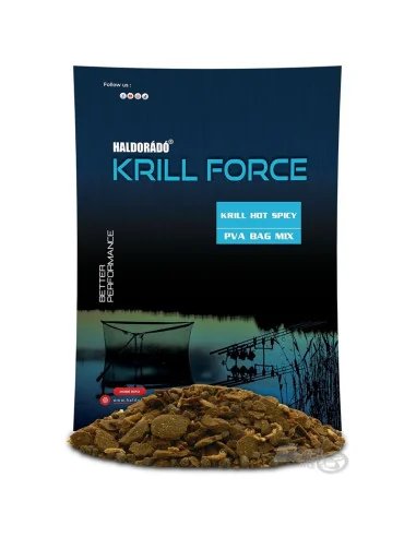Haldorado Krill Force Krill Hot Spicy PVA Bag Mix 600g Ready Wettkampf Mix-Köder-JJ-Fishing