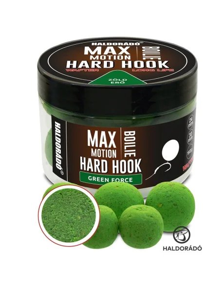 Haldorado MAX MOTION Wafter Green Force 24 & 30mm Hookbaits Hard Hakenköder