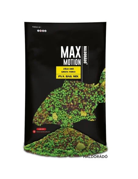 Haldorado MAX MOTION Green Force PVA Bag Mix Pellet 600g Multi-Köder-JJ-Fishing