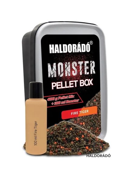 Haldorado MONSTER Pellet Box N-Butyric Acid & Krabbe inkl. Liquid P...