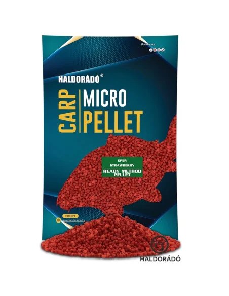 Haldorado Ready Erdbeere Method Pellet Vorgefeuchtet Angelfertig Method Feeder