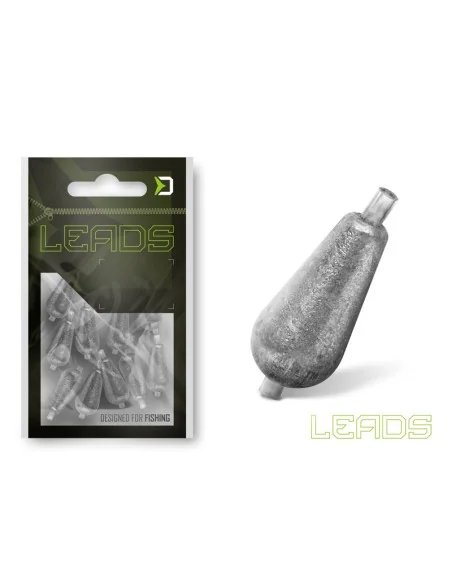 Delphin LEADS 9g Inline Tropfenblei mit Schlauch 10 Stück Angelblei-Blei-JJ-Fishing