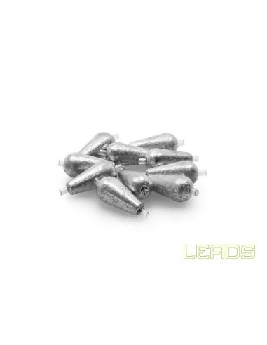 Delphin LEADS 10g Inline Tropfenblei mit Schlauch 10 Stück Angelblei-Blei-JJ-Fishing