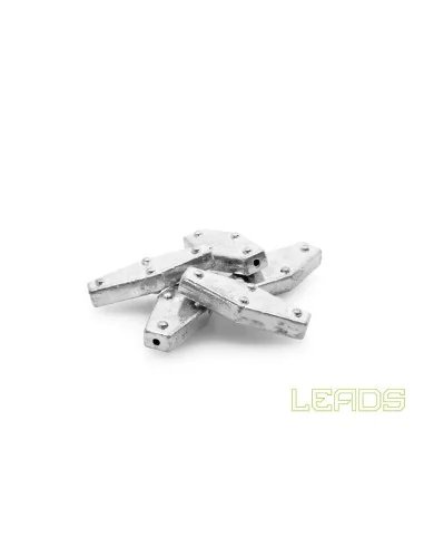 Delphin LEADS 40g Sargbleie Gripper Inline 5 Stück Angelblei Flussfischen-Blei-JJ-Fishing