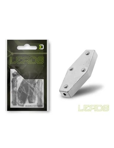 Delphin LEADS 40g Sargbleie Gripper Inline 5 Stück Angelblei Flussfischen-Blei-JJ-Fishing