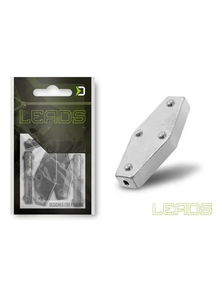 Delphin LEADS 40g Sargbleie Gripper Inline 5 Stück Angelblei Flussfischen-Blei-JJ-Fishing